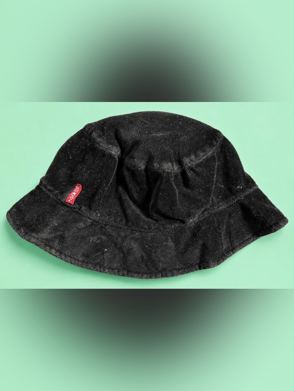 LADIES HARD TAIL Vintage Black Velour Floppy Bucket Hat